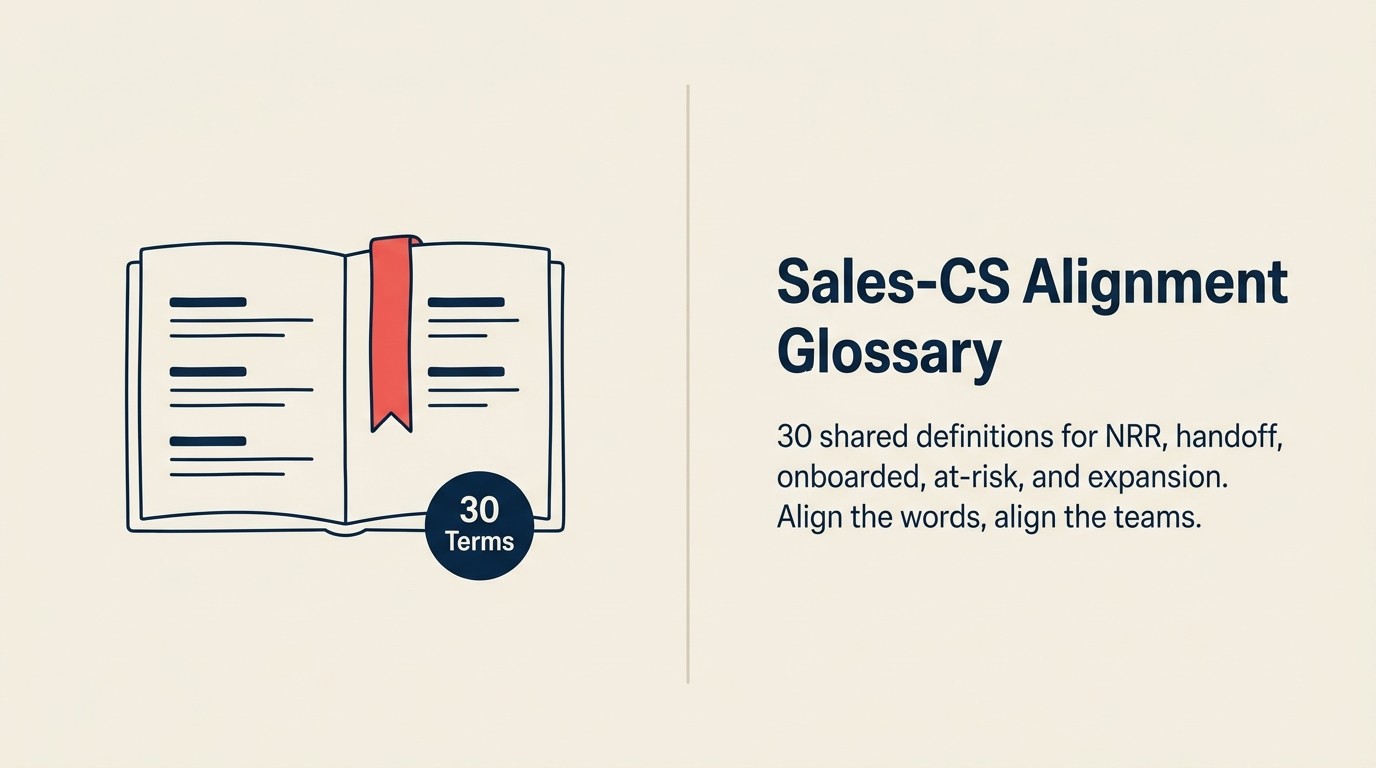 Sales and customer success alignment glossary: canonical term definitions for revenue teams