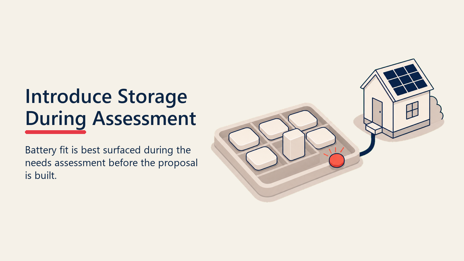 Battery storage interest captured during solar needs assessment