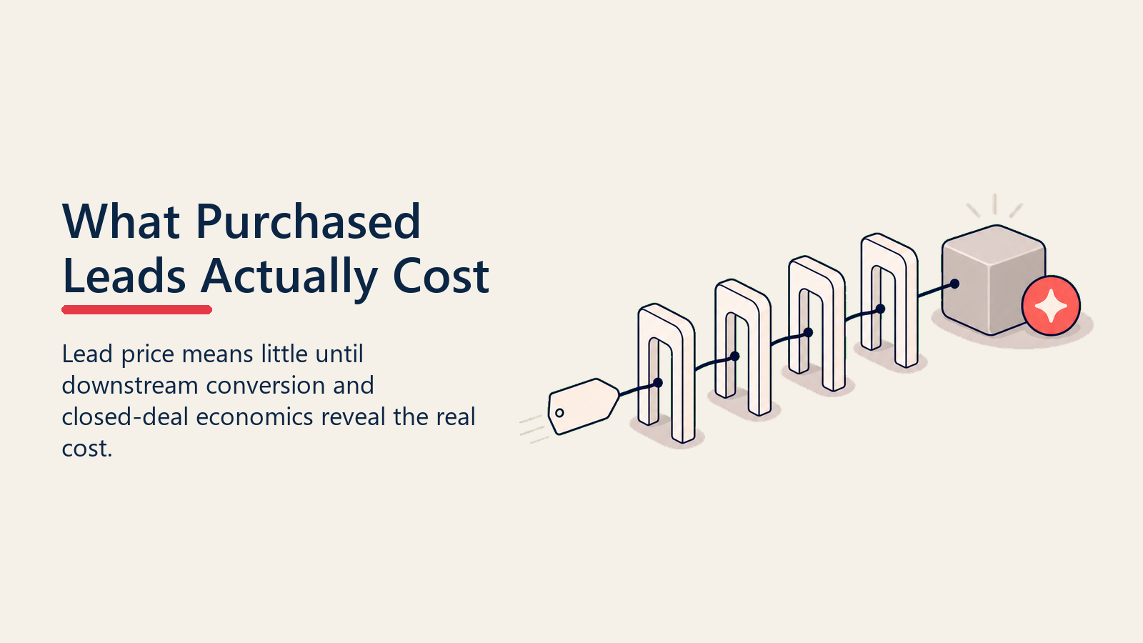 Cuánto cuestan realmente los leads comprados mostrado como ruta del costo real del lead
