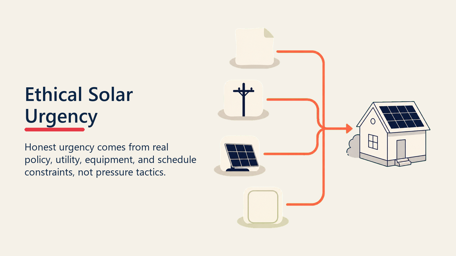 Ethical solar urgency drivers converging toward a home