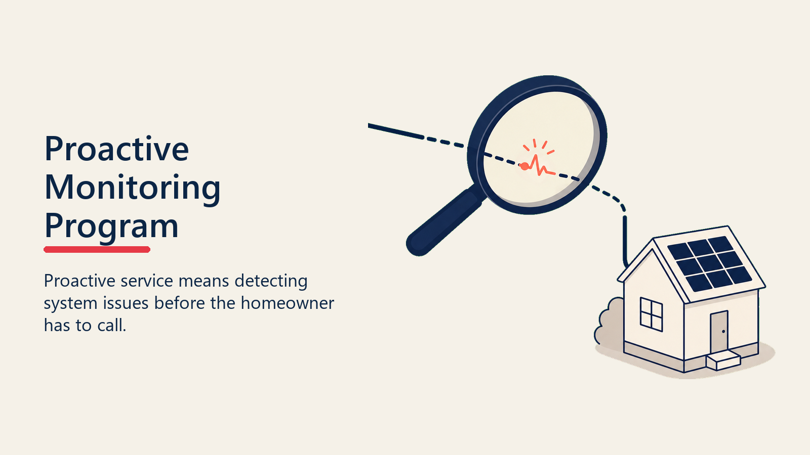 Proactive solar monitoring catches a problem early