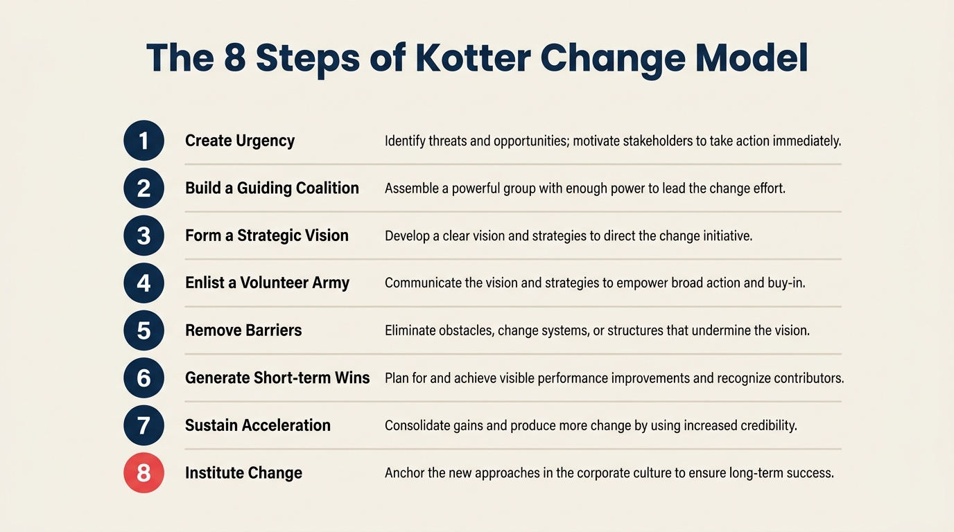 8 langkah model perubahan Kotter