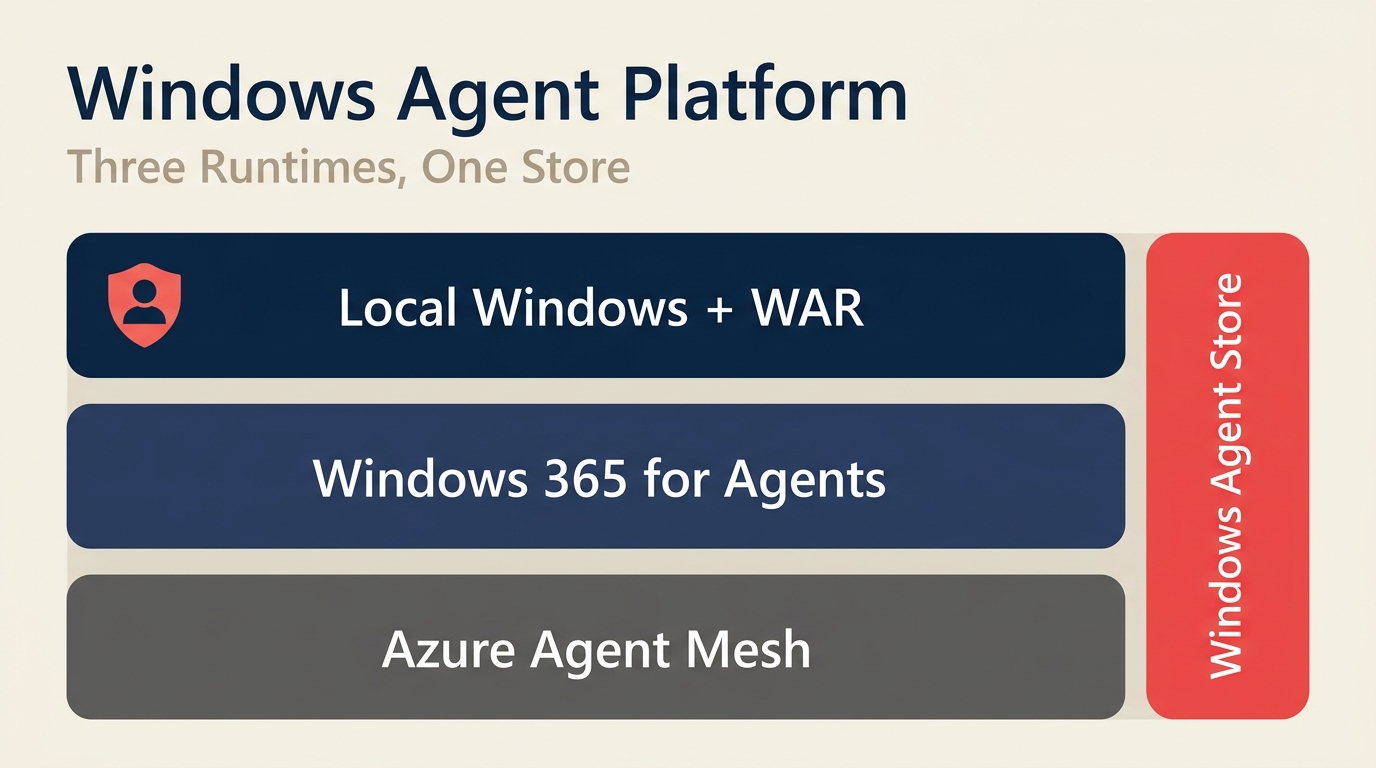 Tiga runtime agent Windows yang berpusat pada Windows Agent Store