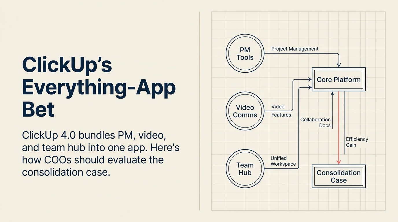 ClickUp Wants to Replace Your PM Tool, Your Slack, and Your Zoom — Is the Everything App Bet Worth It?
