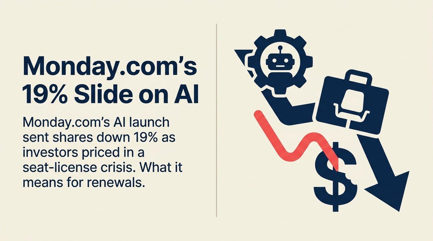 Monday.com Lost 19% in One Day Over AI Agents: What That Signals About SaaS Pricing and Your Next Renewal