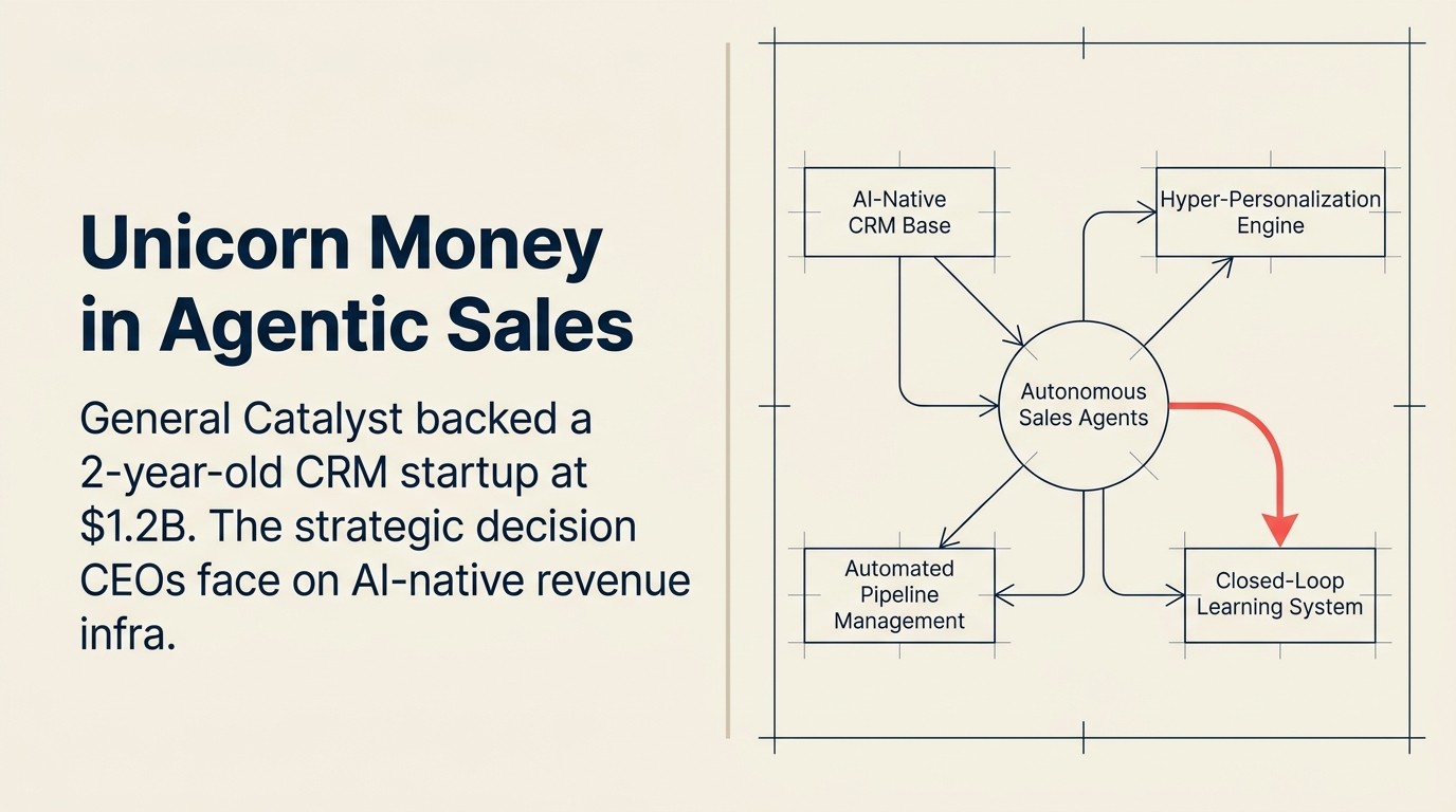 The Agentic Sales Stack Is Attracting Unicorn Capital — What CEOs Need to Decide About Their Revenue Infrastructure