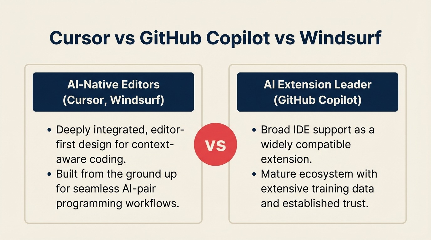 Cursor vs GitHub Copilot vs Windsurf: herramientas de programación con IA para líderes de ingeniería en 2026