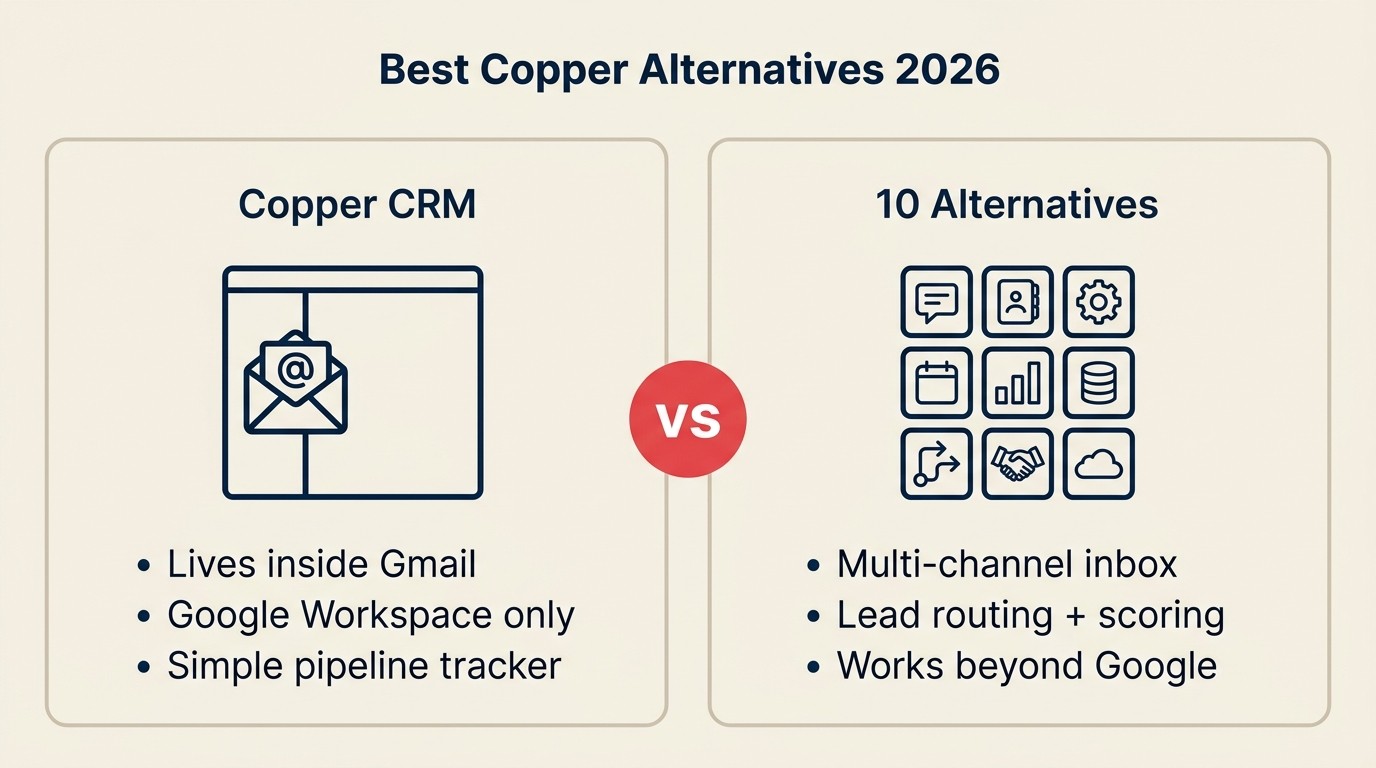 Best Copper CRM alternatives for Google Workspace teams in 2026
