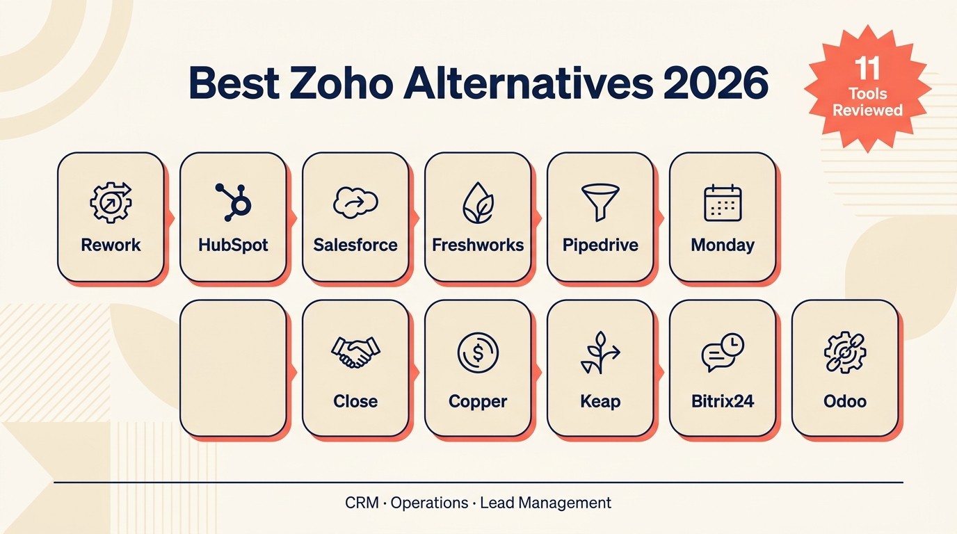 Best Zoho alternatives in 2026: editorial comparison of 11 CRM and operations tools for mid-size teams
