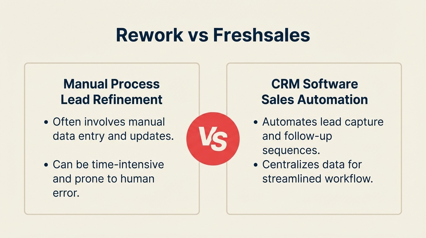 Comparação entre Rework e Freshsales CRM: CRM unificado com gestão de leads e chat versus CRM de vendas com IA do Freshsales
